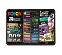 Mallette de marqueurs - Posca - Street Vibes - 20 marqueurs - Multicolore - Indélébile