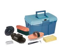 Kerbl Coffret de pansage Covalliero 7 pièces bleu 48 x 25 x 25 cm pour cavalier