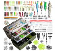 Mallette de pêche, 605 pièces de leurres de pêche et kit d'outils, boîte de pêche avec accessoires, équipement de pêche adapté pour adultes, débutants et hommes, cadeaux pour hommes