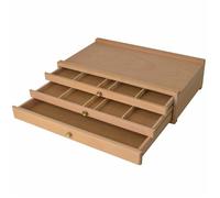 Artina - Boite de Rangement Troyes en Bois pour Materiel de Peinture - 3 tiroirs