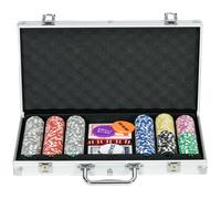 Mallette de Poker SPORTNOW Aluminium 38.5x23x6.5cm Argent