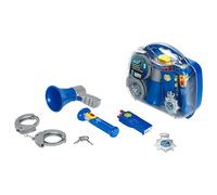 Mallette de Police I avec Lampe de Poche, Talkie-walkie, mégaphone et Menottes I Jouet pour Enfants à partir de 3 Ans