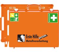 Mallette de premiers secours Professionnel SPECIAL Travail du métal L400xH300xP150ca.mm orange