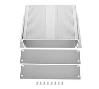 Mallette de projet électronique 48x204x150mm | Boîtier en alliage d'aluminium argenté pour PCB/électronique DIY | Écran de dissipation et de transmission thermique avec 2