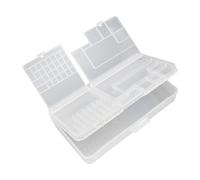 Mallette de rangement à outils robuste avec 2 compartiments - Design compact pour l'organisation du matériel - Boîte à outils transparente