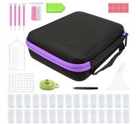 Mallette de rangement d'art en strass - Boîte de rangement pour art en strass, boîte de rangement résistante aux chocs - Organisateur d'artisanat portable, accessoires de peinture strass et outils