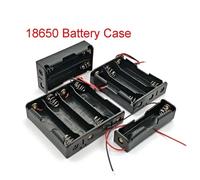 Mallette de rangement de batterie en plastique noir, conteneur de support de Clip 1X 2X 3X 4X 18650, boîte de rangement de batterie, boîtier de fil, broche de plomb 18650X4 slot