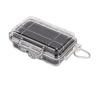 Mallette de Rangement étanche et Résistante aux Chocs avec Doublure Absorbante pour Le Camping, la Randonnée, la Chasse et la Navigation de Plaisance (Modèle Transparent, Petite Taille)