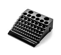 Mallette de rangement multifonction noire à 85 trous pour forets et fraises à outils avec grande capacité