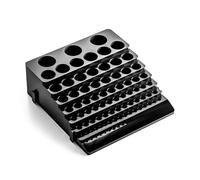 Mallette de rangement multifonction noire à 85 trous pour forets et fraises avec porte-outils de grande capacité