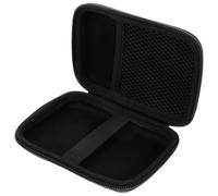Mallette de Rangement pour Appareil de Glycémie, Compacte, Noire | PU et Doublure en Lint, Fermeture Éclair Fluide, Sangles Élastiques, pour Domicile et Tiroir