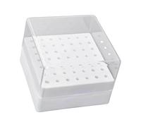 Mallette de rangement pour forets Nail Art, capacité de 49 emplacements, de place, conception plate, conteneur empilable pour outils de salon de manucure, solution d ' organisation, étui