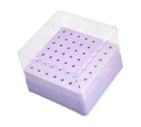 Mallette de rangement pour forets Nail Art, capacité de 49 emplacements, de place, conception plate, conteneur empilable pour outils de salon de manucure, solution d ' organisation, étui