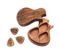 Mallette de rangement pour médiators, étui de rangement pour médiators, support en bois en forme de guitare, boîte peu encombrante pour la maison, les cours de guitare, les concerts, les stockages