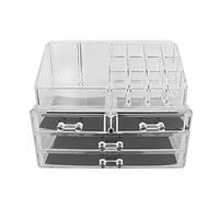 Mallette de Rangement pour Nail Art Boîte de Rangement de Maquillage Acrylique Transparente multifonctionnelle Boîte de Rangement pour cosmétiques pour Outils de Nail Art (Une)