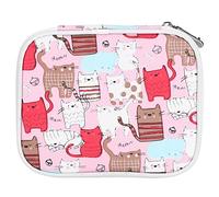 Mallette de rangement pour outils de tricot, sac à fermeture éclair à Crochet Double couche avec poches en filet