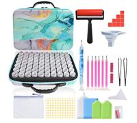 Mallette de rangement pour peinture diamant 70 emplacements avec outils, sac portable 5D pour travaux manuels (2)