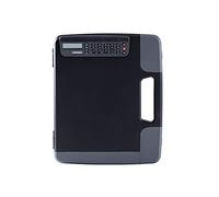 Mallette de rangement résistante à l'eau avec porte-bloc et calculatrice, organiseur de documents avec bloc-notes, calculatrices 307 x 366 mm, grand écran et boutons