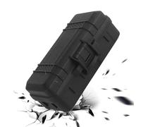 Mallette de rangement rigide noire | Boîtier rigide en ABS robuste résistant aux chocs avec fermeture éclair pour accessoires et gadgets | Mallette rigide avec mousse pour les