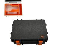 Mallette de rangement rigide pour accessoires Insta360 X6, Noir Style A | Organiseur de voyage pour caméra d'action, étanche, compact et portable, compatible avec cartes, câbles et chargeur