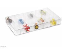 Mallette de rangement séparations fixes Hüfner Dübel 800288 (L x l x H) 358 x 210 x 43 mm Nombre de compartiments: 40 1 pc(s)