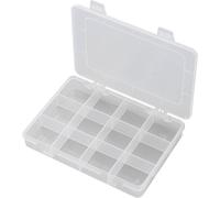 Mallette de rangement séparations fixes TRU COMPONENTS E-110 1566600 (L x l x H) 184 x 124 x 25 mm Nombre de compartiments: 12