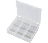 Mallette de rangement séparations fixes TRU COMPONENTS E-112-1 1565067 (L x l x H) 190 x 145 x 42 mm Nombre de compartiments: 9