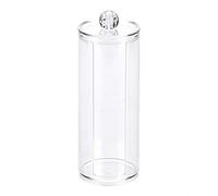 Mallette de Rangement Transparente pour Tampons de Coton de Haute qualité, pour les Amateurs de Soins de la Peau, Hauteur 19.5cm, Diamètre 7cm