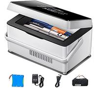 Mallette de réfrigération pour médicaments, mini réfrigérateur médical à insuline, glacière de voyage pour insuline diabétique, écran LCD, très grande capacité,4Battery