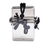 Mallette de sport étanche avec lanière pour kayak, rafting, natation, plongée et autres sports nautiques - Boîte en plastique hermétique (gris)