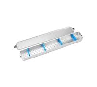 Mallette de stérilisation professionnelle pour endoscopes - Boîte de rangement autoclavable en alliage d'aluminium pour laparoscopes, avec supports en silicone pour endoscopes rigides,plateau médical