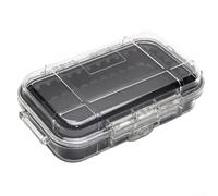 Mallette de survie étanche, boîte de rangement en ABS résistant aux chocs avec soupape de décharge de pression pour la protection de l'équipement de randonnée en plein air - Transparent (L)