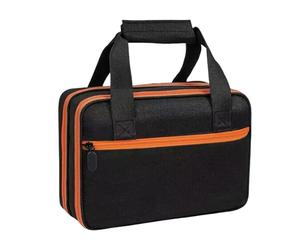 Mallette de testeur de prises - 28 x 9,5 x 21 cm - Mallette à outils pour circuits électriques - Organisateur de rangement à double couche - Support de débogage pour pince de mesure de courant