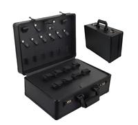 Mallette De Transport De Coiffeur - Organisateur De Tondeuse Portable À Grande Capacité Avec Serrures,Mallette À Peignes Tondeuses Et Fournitures,Pour Ciseaux Fournitures Salon Lieu De Travail Et Coff