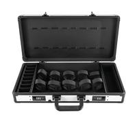 Mallette de transport portable pour salon de coiffure, outils de salon, trousse à outils pour organiser les tondeuses à cheveux, tondeuses, lames et ciseaux, Noir , Moderne