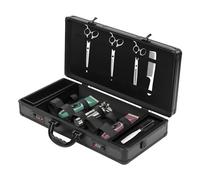 Mallette de transport pour salon de coiffure, avec mallette de rangement pour outils, grande capacité, 55 x 27 x 10 cm, noire