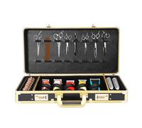 Mallette de transport professionnelle pour coiffeur, avec serrure par mot de passe sécurisée, boîte à outils de coiffure, organisateur pour tondeuse, tondeuse, ciseaux, 55 x 27 x 10 cm