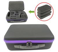 Mallette de transport rigide en mousse bricolage, boîte de rangement, sac à fermeture éclair de voyage, sac pour appareil photo antichoc personnalisé pour accessoires d'outils d'extérieur Black L bola
