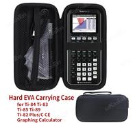 Mallette de transport rigide EVA pour Instruments Texas Ti-84 Ti-83 Ti-85 Ti-89 Ti-82 Plus/C, sac de rangement de protection pour calculatrice graphique CE Black