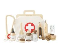 Le Toy Van Mallette vétérinaire en bois FSC Petit Jour – Kit médical 10 pièces 3+ ans, blanc
