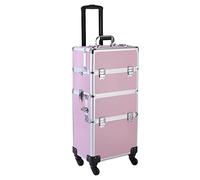 Mallette de voyage en aluminium pour maquillage 3 en 1, organisateur cosmétique, boîte de tatouage, bagage (couleur : A, taille : 36 x 24 x 71 cm) (A 36 x 24 x 71 cm)