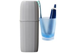 Mallette de voyage pour brosse à dents portable | Gobelet à dents de voyage portable avec couvercle | Support de tasse anti-poussière multifonction pour camping de salle de bain