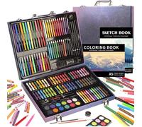 Mallette dessin ,150 pièces coloriage kit dessin ,Art Set,Mallette de Coloriage Bleu