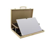 Malette Dessin/Peinture Bois 108 Pièces avec Chevalet Marron - AKOR