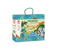 Janod Mallette d'explorateur Jurassic Explorer - Kit loisirs créatifs 6 activités Multicolore 6 ans+