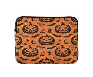 Mallette d'ordinateur légère avec fermeture éclair 33 cm + Halloween Jack O | 13 pouces + sac de transport avec fermeture éclair pour voyage de travail funda para computadora M