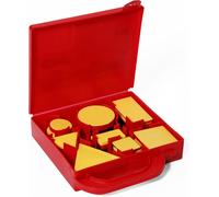 Mallette éducative avec 48 blocs logiques en plastique,figures logiques de différentes couleurs et formes,jeu éducatif pour l'apprentissage mathématique et géométrique,pour