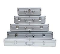 Mallette en aluminium allongée vide 60 x 10 x 10 cm