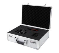 Mallette en aluminium avec serrure, valises latérales rigides - Étui à documents en aluminium - Boîte de rangement intégrée en éponge avec poignée avec serratu, B, riferimento alla descrizione