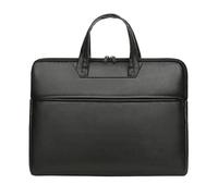 Mallette en cuir pour homme Sac à main pour ordinateur portable Sac de bureau Noir Documents Portfolio Sac Designer, Noir , Taille unique